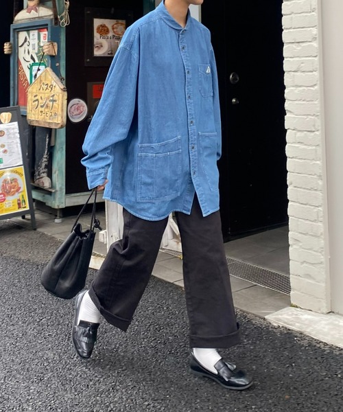 GEVACO（ゲバコ）の「【GEVACO】6ozショールカラーデニムワークシャツ（シャツ/ブラウス・レディース・ブルー/ネイビー・LARGE/MEDIUM）」の12枚目の写真