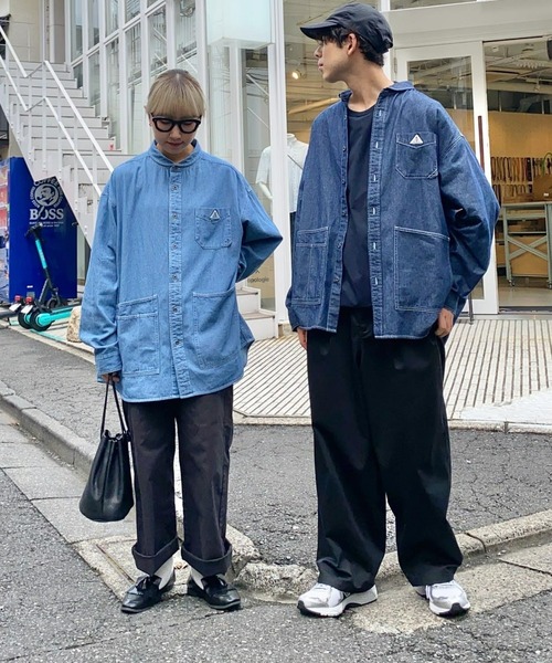 GEVACO（ゲバコ）の「【GEVACO】6ozショールカラーデニムワークシャツ（シャツ/ブラウス・レディース・ブルー/ネイビー・LARGE/MEDIUM）」の13枚目の写真