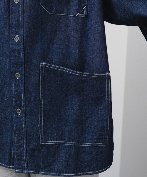 GEVACO（ゲバコ）の「【GEVACO】6ozショールカラーデニムワークシャツ（シャツ/ブラウス・レディース・ブルー/ネイビー・LARGE/MEDIUM）」の19枚目の写真