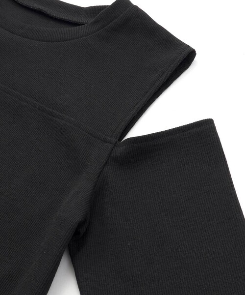 ZIDDY（ジディ）の「【 ニコ☆プチ 掲載 】肩あきTシャツ＆シャーリングトップセット(130~160cm)（セットアップ・キッズ・ホワイト/グリーン・FREE/130cm/140cm/150cm）」の18枚目の写真