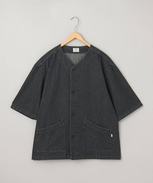 coen（コーエン）の「【C.DENIMS】デニムノーカラーシャツ（シャツ/ブラウス・メンズ・ダークグレー/コバルトブルー・L/M）」の18枚目の写真