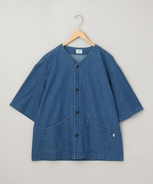 coen（コーエン）の「【C.DENIMS】デニムノーカラーシャツ（シャツ/ブラウス・メンズ・ダークグレー/コバルトブルー・L/M）」の19枚目の写真