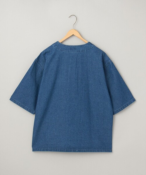 coen（コーエン）の「【C.DENIMS】デニムノーカラーシャツ（シャツ/ブラウス・メンズ・ダークグレー/コバルトブルー・L/M）」の20枚目の写真