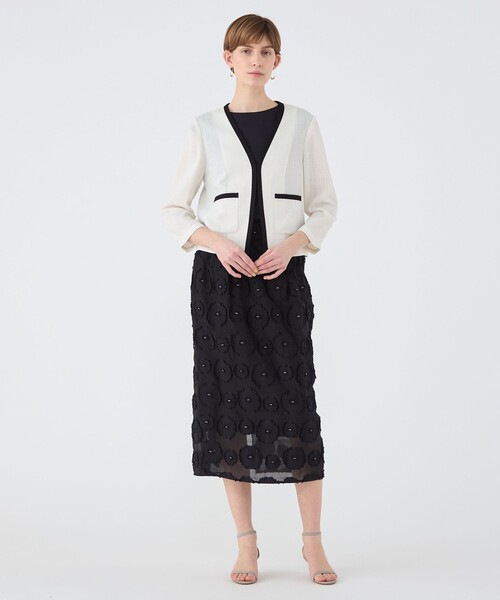 Ballsey トゥモローランド カラミ ノーカラージャケット ブラック Ballsey ジャケット ノーカラージャケット カラミ レディース