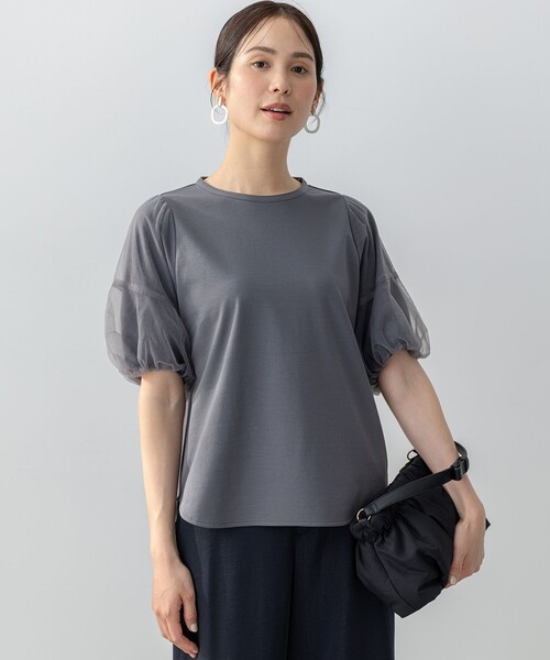 組曲(クミキョク)の「ポンチドッキング Tシャツ(Tシャツ/カットソー・レディース・アイボリー系/グレー系/ブラック系・5/6)」の20枚目の写真