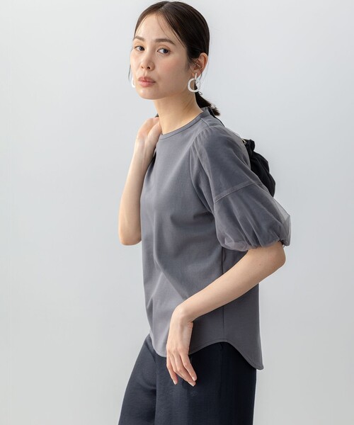 組曲(クミキョク)の「ポンチドッキング Tシャツ(Tシャツ/カットソー・レディース・アイボリー系/グレー系/ブラック系・5/6)」の21枚目の写真