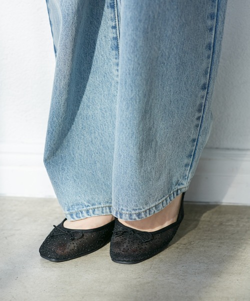ROPE' PICNIC（ロペピクニック）の「【AIRina/エアリーナ】軽くてやわらかいシアーグリッターバレエシューズ（バレエシューズ・レディース・キナリ/ブラック・L/M/S）」の8枚目の写真