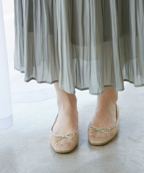 ROPE' PICNIC（ロペピクニック）の「【AIRina/エアリーナ】軽くてやわらかいシアーグリッターバレエシューズ（バレエシューズ・レディース・キナリ/ブラック・L/M/S）」の10枚目の写真