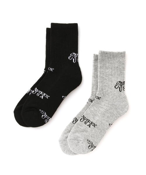 AVIREX（アヴィレックス）の「PATTERN AVIREX USA SOCKS/パターンアヴィレックスUSAソックス（ソックス/靴下・レディース・ブラック/ホワイト・F）」の5枚目の写真
