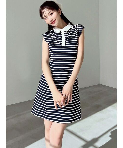 RESEXXY（リゼクシー）の「ウエストタックポロワンピース（ワンピース・レディース・アイボリー/ブラック/ネイビー・FREE）」の22枚目の写真