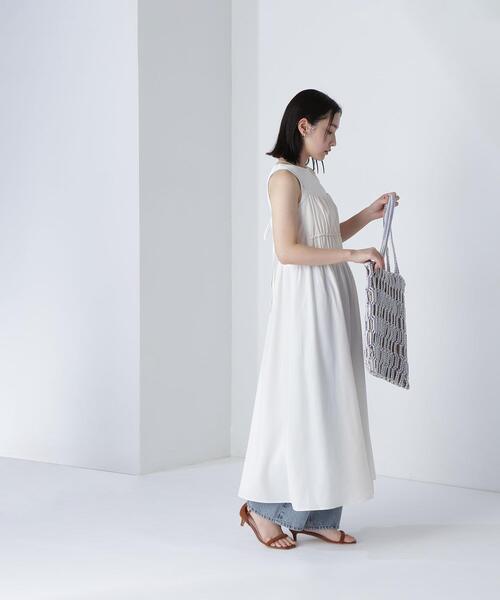 NATURAL BEAUTY BASIC(ナチュラルビューティーベーシック)の「◇【THINK NATURAL】ギャザーデザインキャミワンピース(ワンピース・レディース・ライトグリーン/ブラック/オフホワイト・MEDIUM/P/S)」の18枚目の写真