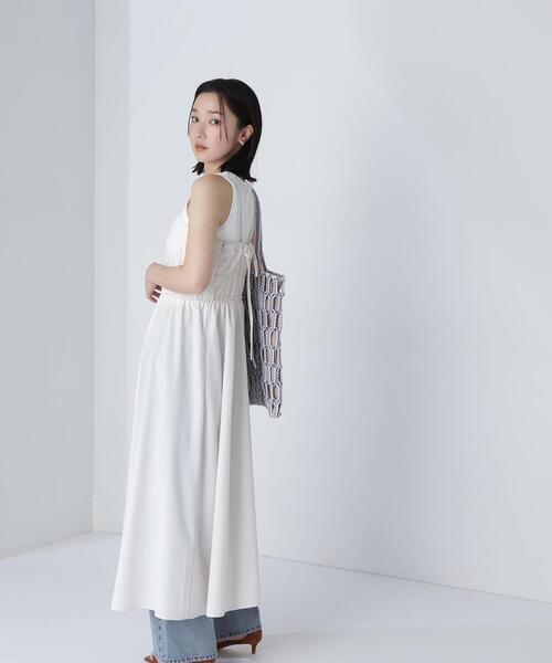 NATURAL BEAUTY BASIC(ナチュラルビューティーベーシック)の「◇【THINK NATURAL】ギャザーデザインキャミワンピース(ワンピース・レディース・ライトグリーン/ブラック/オフホワイト・MEDIUM/P/S)」の22枚目の写真
