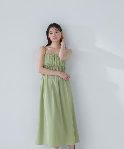 セール】◇【THINK NATURAL】ギャザーデザインキャミワンピース