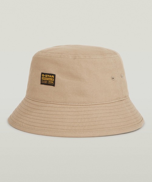 G-STAR(ジースター)の「【UNISEX】ORIGINALS BUCKET HAT/ブランドロゴバケットハット(ハット・メンズ・グリーン系その他/ベージュ系その他・MEDIUM/LARGE)」の2枚目の写真