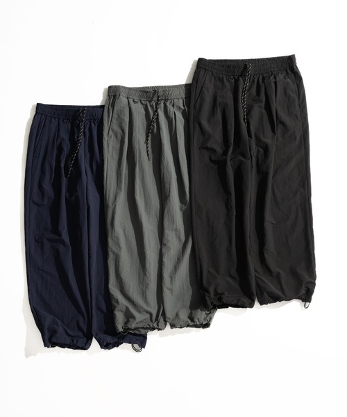 パンツ UNUSED Tuck Nylon Pants TECH NYLON 2 TUCK PANTS / テックナイロンツータックパンツ