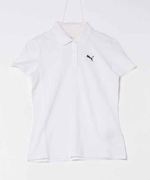 PUMA(プーマ)の「《PUMA》ESS プーマロゴ ポロシャツ(ポロシャツ・レディース・ホワイト/ブラック・L/M/S/XL)」の2枚目の写真