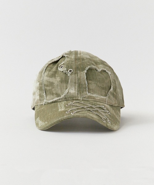 セール】Destroy Cap / チェーン付き Y2K風 ダメージキャップ