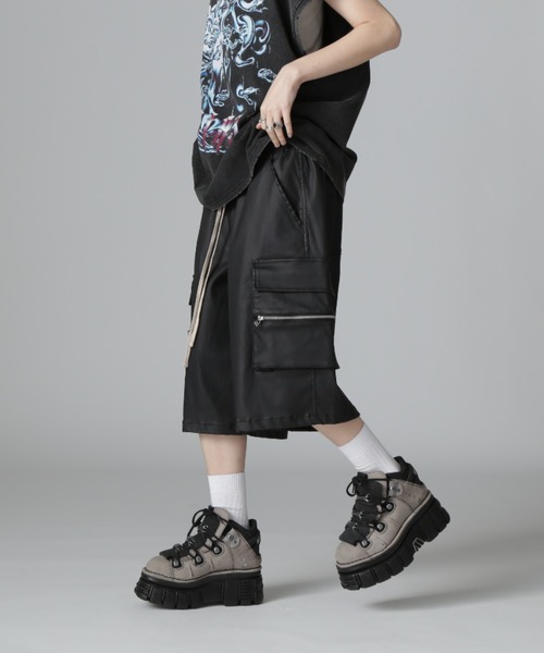 DANKE SCHON(ダンケシェーン)の「DankeSchon/ダンケシェーン/COATING CARGO SHORTS(その他パンツ・レディース・ブラック・L/M)」の3枚目の写真