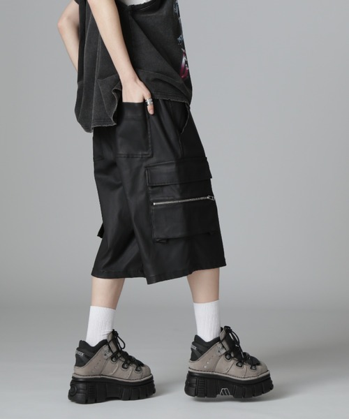 DANKE SCHON(ダンケシェーン)の「DankeSchon/ダンケシェーン/COATING CARGO SHORTS(その他パンツ・レディース・ブラック・L/M)」の5枚目の写真