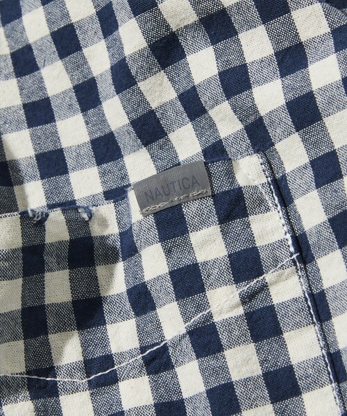 NAUTICA（ノーティカ）の「NAUTICA/ノーティカ Faded Crushed S/S Shirt/フェイデッド クラッシュド ショートスリーブシャツ（シャツ/ブラウス・メンズ・ネイビー/ブラック/レッド・MEDIUM/X-LARGE/LARGE）」の6枚目の写真