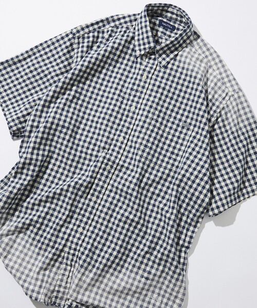 NAUTICA（ノーティカ）の「NAUTICA/ノーティカ Faded Crushed S/S Shirt/フェイデッド クラッシュド ショートスリーブシャツ（シャツ/ブラウス・メンズ・ネイビー/ブラック/レッド・MEDIUM/X-LARGE/LARGE）」の13枚目の写真
