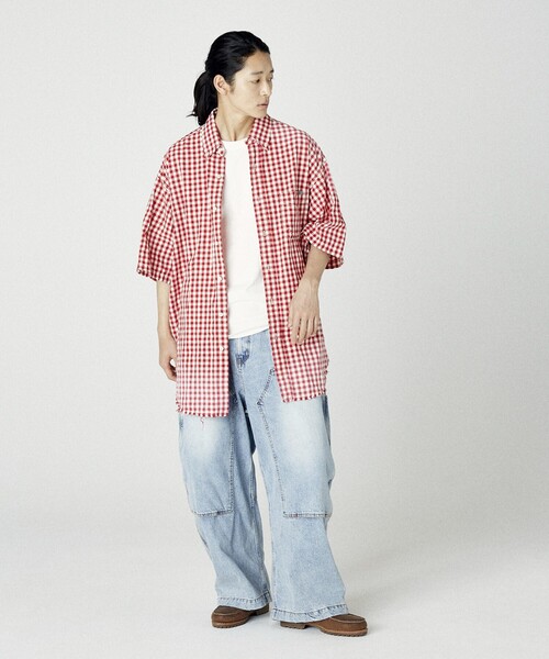 NAUTICA（ノーティカ）の「NAUTICA/ノーティカ Faded Crushed S/S Shirt/フェイデッド クラッシュド ショートスリーブシャツ（シャツ/ブラウス・メンズ・ネイビー/ブラック/レッド・MEDIUM/X-LARGE/LARGE）」の16枚目の写真