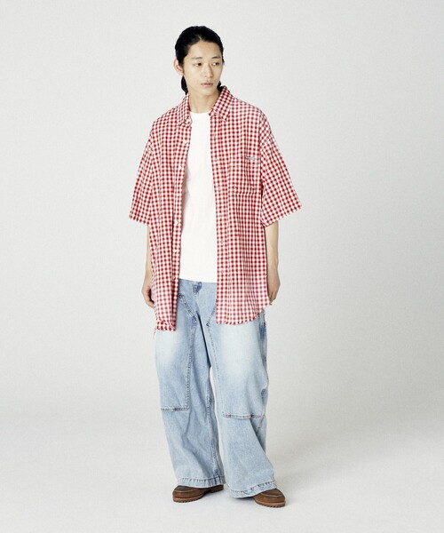 NAUTICA（ノーティカ）の「NAUTICA/ノーティカ Faded Crushed S/S Shirt/フェイデッド クラッシュド ショートスリーブシャツ（シャツ/ブラウス・メンズ・ネイビー/ブラック/レッド・MEDIUM/X-LARGE/LARGE）」の19枚目の写真