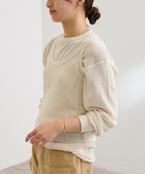FRAMe WORK ロングTシャツ セール】メッシュロンT(Tシャツ/カットソー)|FRAMeWORK