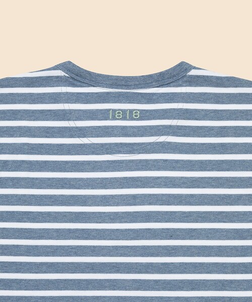 BROOKS BROTHERS(ブルックスブラザーズ)の「スウェードコットン GFロゴ マリナーストライプ ロングスリーブTシャツ(Tシャツ/カットソー・メンズ・ブルー/ネイビー/ホワイト・MEDIUM/X-LARGE/X-SMALL/LARGE/SMALL)」の9枚目の写真