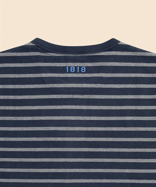 BROOKS BROTHERS(ブルックスブラザーズ)の「スウェードコットン GFロゴ マリナーストライプ ロングスリーブTシャツ(Tシャツ/カットソー・メンズ・ブルー/ネイビー/ホワイト・MEDIUM/X-LARGE/X-SMALL/LARGE/SMALL)」の12枚目の写真