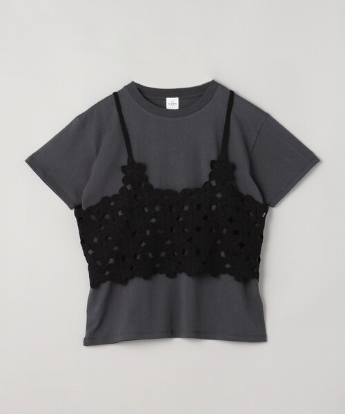 coen(コーエン)の「【セットアイテム】 クロシェキャミセットT(Tシャツ/カットソー・レディース・ライトグレー/オフホワイト/ダークグレー・M/L)」の7枚目の写真