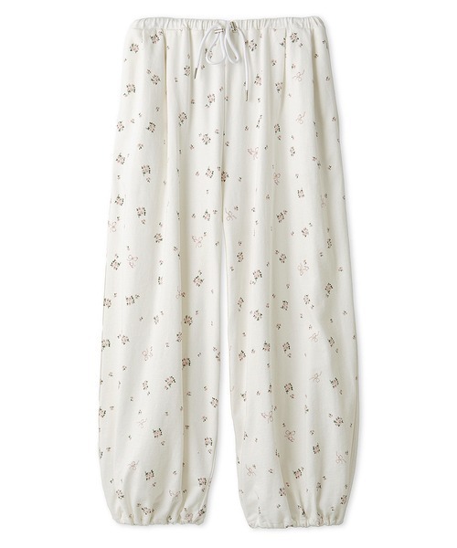 FURFUR（ファーファー）の「フラワープリントスウェットワイドパンツ（スウェットパンツ・レディース・ホワイト/ライトグレー/ブラック・FREE）」の19枚目の写真