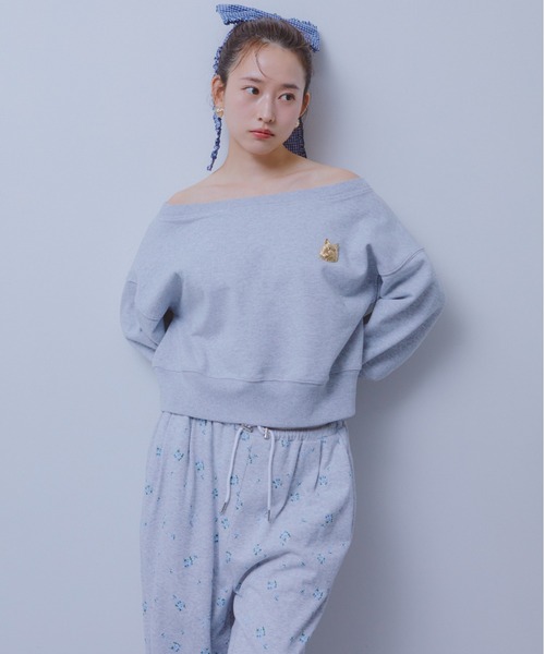 FURFUR（ファーファー）の「フラワープリントスウェットワイドパンツ（スウェットパンツ・レディース・ホワイト/ライトグレー/ブラック・FREE）」の21枚目の写真