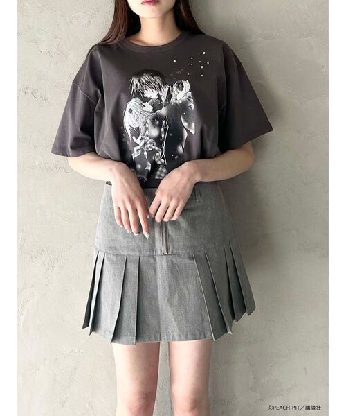 CALNAMUR(カルナムール)の「【しゅごキャラ!コラボ】あむイクトTシャツ(Tシャツ/カットソー・レディース・チャコールグレー/ホワイト・FREE)」の4枚目の写真