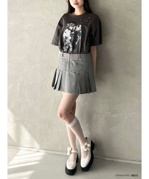 CALNAMUR(カルナムール)の「【しゅごキャラ!コラボ】あむイクトTシャツ(Tシャツ/カットソー・レディース・チャコールグレー/ホワイト・FREE)」の9枚目の写真