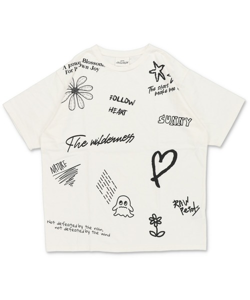 SPINNS(スピンズ)の「ヴィンテージライクプリントTシャツ/ペイントロゴ(Tシャツ/カットソー・メンズ・ブラウン/ブラック/ホワイト・ONESIZE)」の7枚目の写真