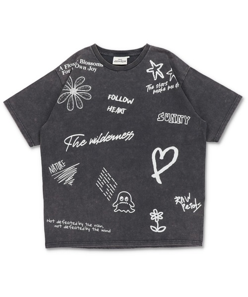 SPINNS(スピンズ)の「ヴィンテージライクプリントTシャツ/ペイントロゴ(Tシャツ/カットソー・メンズ・ブラウン/ブラック/ホワイト・ONESIZE)」の5枚目の写真