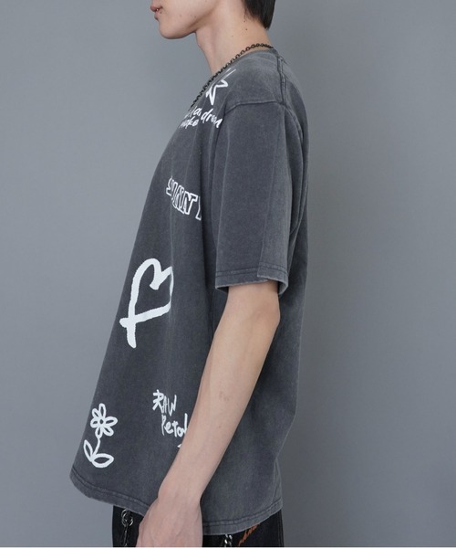 SPINNS(スピンズ)の「ヴィンテージライクプリントTシャツ/ペイントロゴ(Tシャツ/カットソー・メンズ・ブラウン/ブラック/ホワイト・ONESIZE)」の21枚目の写真