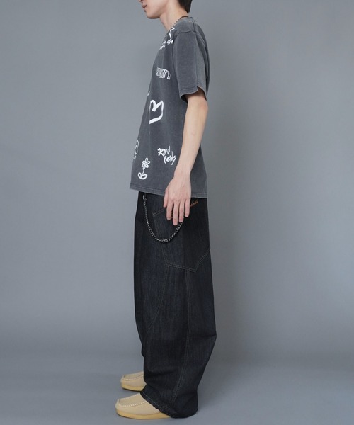 SPINNS(スピンズ)の「ヴィンテージライクプリントTシャツ/ペイントロゴ(Tシャツ/カットソー・メンズ・ブラウン/ブラック/ホワイト・ONESIZE)」の13枚目の写真