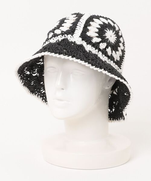 Revo.（レボ）の「フラワー かぎ編み クロシェ ペーパーハット / 麦わら帽子（ハット・レディース・ブラック/アイボリー/ネイビー/ベージュ・FREE）」の15枚目の写真