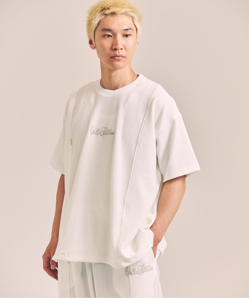 GALLIS ADDICTION(ガリスアディクション)の「GA 切替PLEATS-TEE(Tシャツ/カットソー・メンズ・ブラック/ホワイト・M/L)」の2枚目の写真