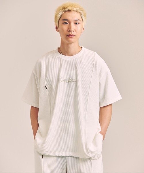 GALLIS ADDICTION(ガリスアディクション)の「GA 切替PLEATS-TEE(Tシャツ/カットソー・メンズ・ブラック/ホワイト・M/L)」の3枚目の写真
