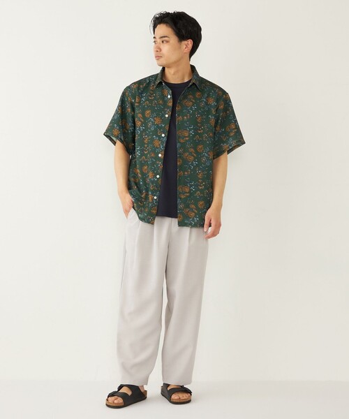 SHIPS Colors(シップス カラーズ)の「SHIPS Colors:〈洗濯機可能〉メッシュ 総柄 プリント シャツ(シャツ/ブラウス・メンズ・ライトホワイト/グリーン/イエロー系その他2/ネイビー・MEDIUM/LARGE/X-LARGE)」の14枚目の写真
