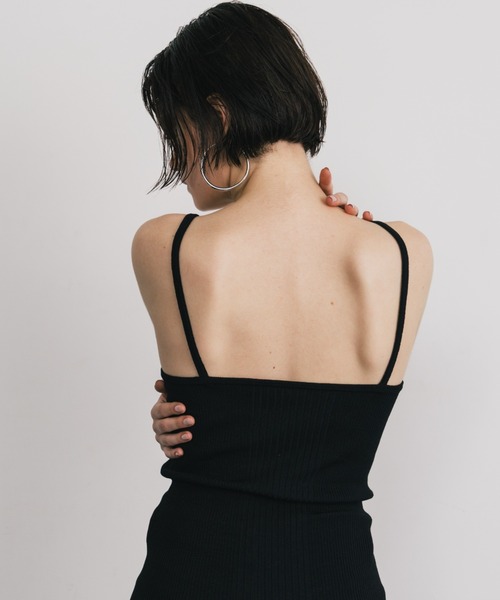 CREDONA(クレドナ)の「ACETATE KNIT CAMI/アセテートニットキャミ(キャミソール・レディース・ブラック/グレー系その他・FREE)」の17枚目の写真