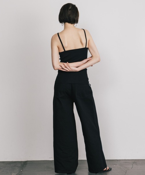 CREDONA(クレドナ)の「ACETATE KNIT CAMI/アセテートニットキャミ(キャミソール・レディース・ブラック/グレー系その他・FREE)」の8枚目の写真