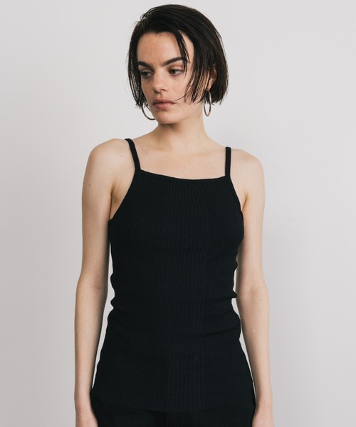 CREDONA(クレドナ)の「ACETATE KNIT CAMI/アセテートニットキャミ(キャミソール・レディース・ブラック/グレー系その他・FREE)」の16枚目の写真
