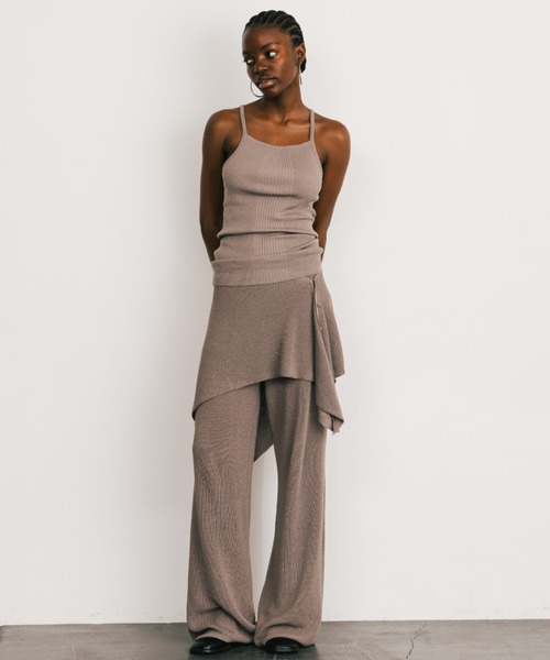 CREDONA(クレドナ)の「ACETATE KNIT CAMI/アセテートニットキャミ(キャミソール・レディース・ブラック/グレー系その他・FREE)」の11枚目の写真