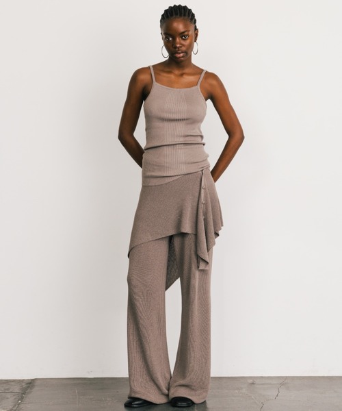 CREDONA(クレドナ)の「ACETATE KNIT CAMI/アセテートニットキャミ(キャミソール・レディース・ブラック/グレー系その他・FREE)」の14枚目の写真