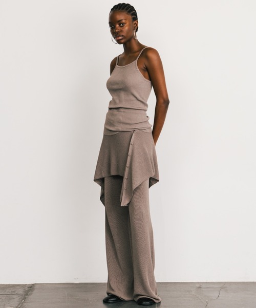 CREDONA(クレドナ)の「ACETATE KNIT CAMI/アセテートニットキャミ(キャミソール・レディース・ブラック/グレー系その他・FREE)」の13枚目の写真