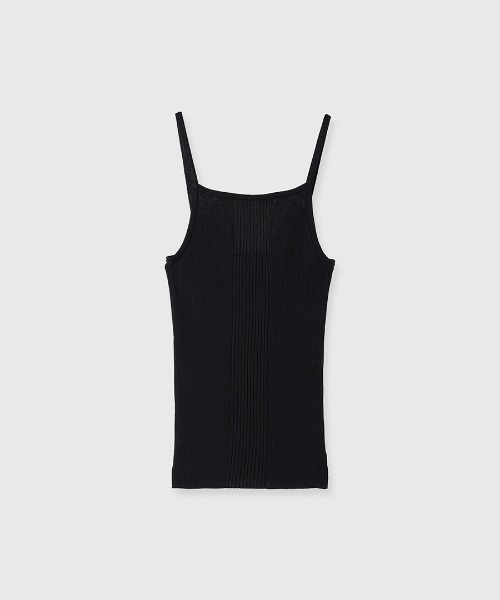 CREDONA(クレドナ)の「ACETATE KNIT CAMI/アセテートニットキャミ(キャミソール・レディース・ブラック/グレー系その他・FREE)」の7枚目の写真
